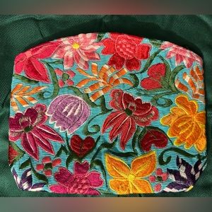 Beautiful embroidered floral clutch